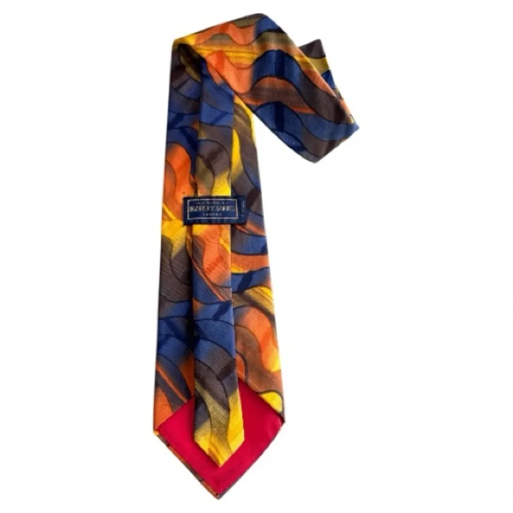 Hardy Amies London Silk Vintage Abstract Men's Tie